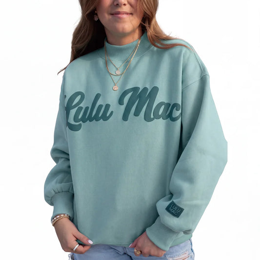Lulu Mac Script Sweatshirt Green/Green