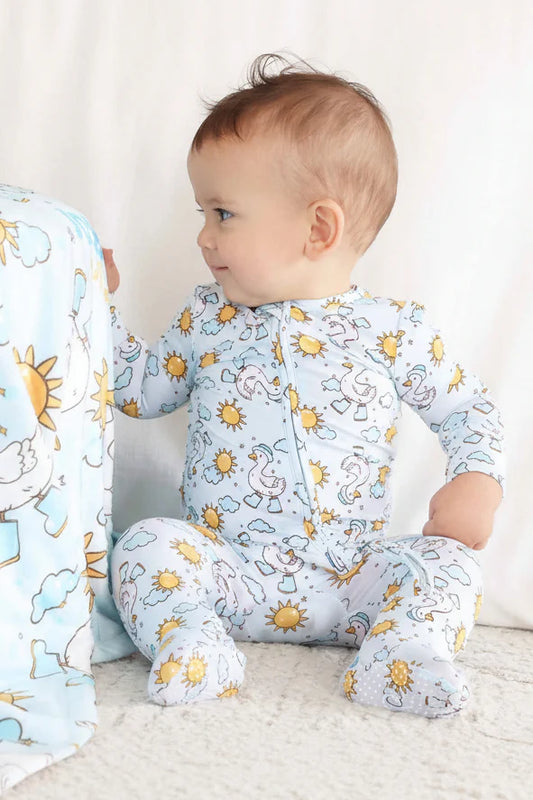 Silly Goose Zipper Footie
