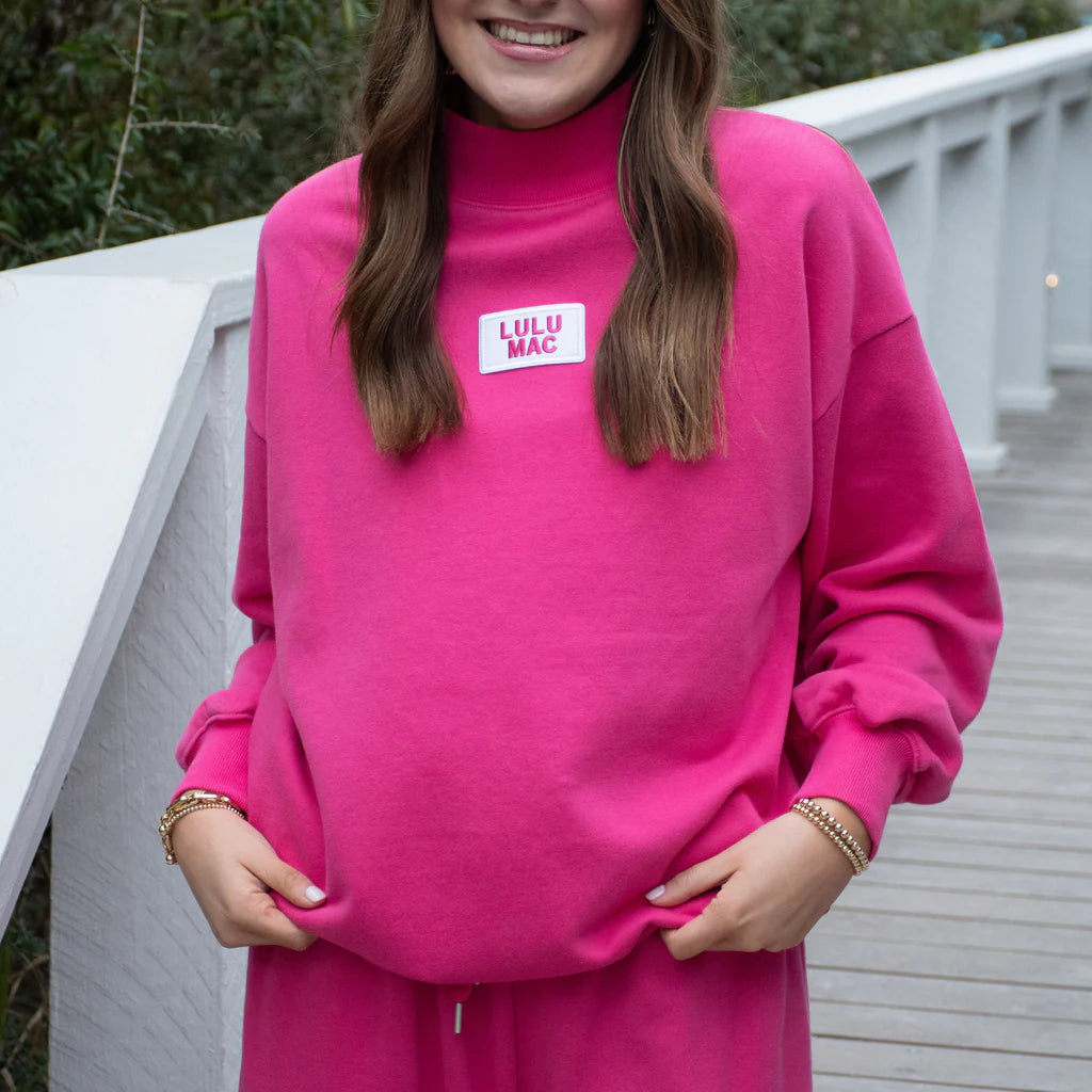 Lulu Mac Terry Cloth Top - Hot Pink
