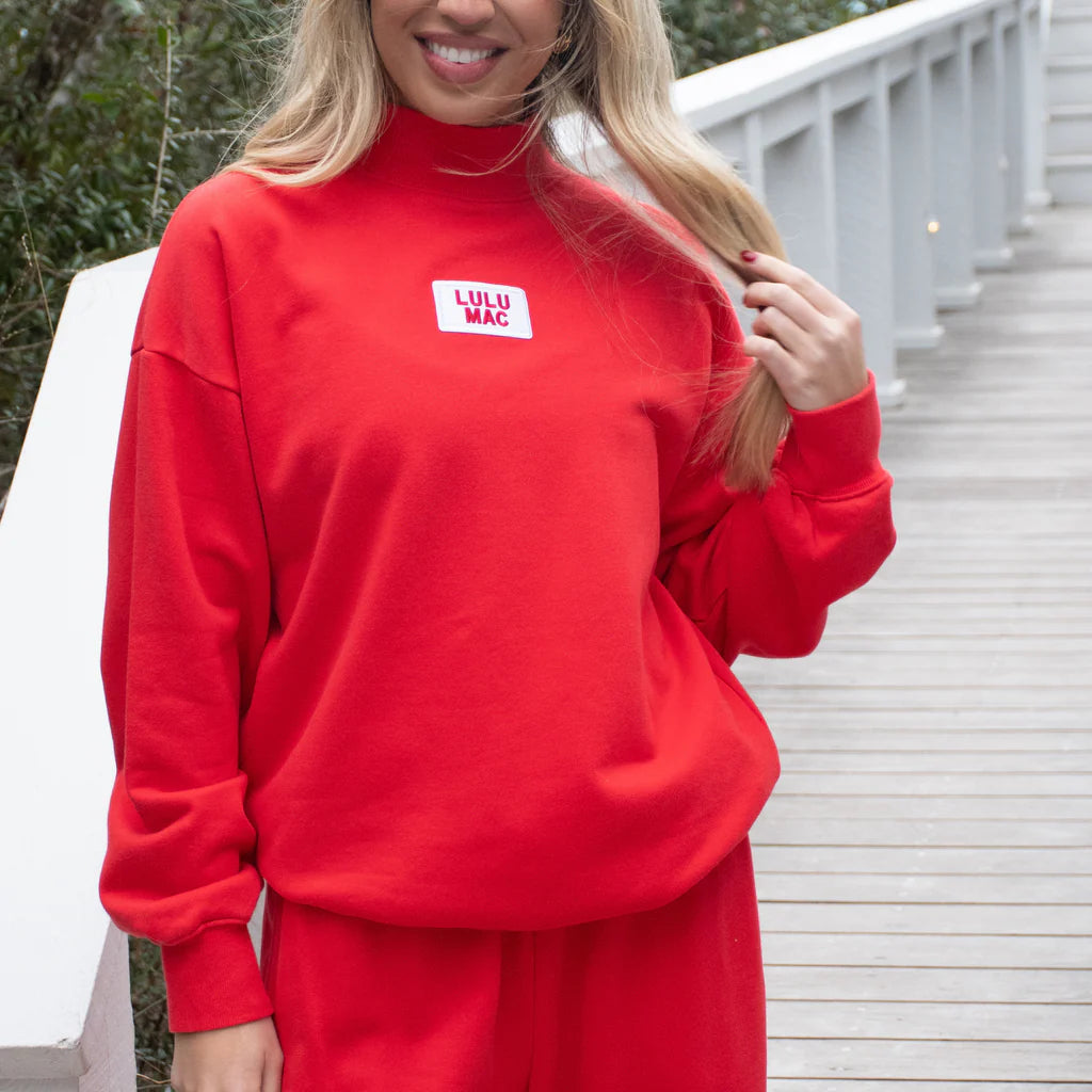 Lulu Mac Terry Cloth Top - Red