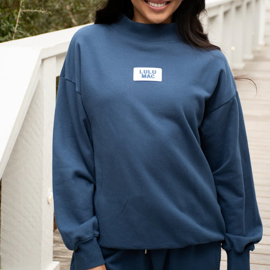 Lulu Mac Terry Cloth Top - Navy